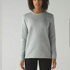 Lululemon Yes Fleece Heather Gray Sweatshirt